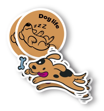 Gelaagde vinylstickers  