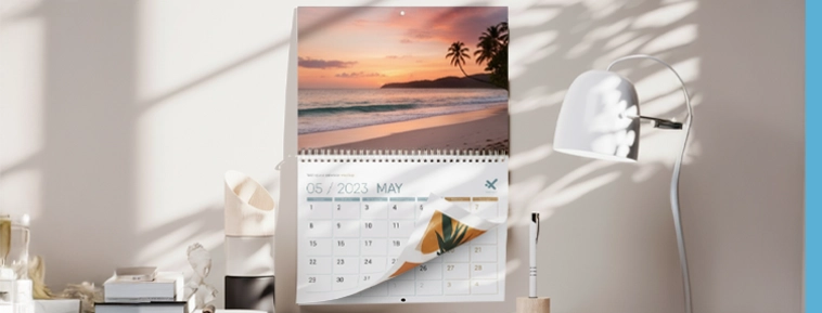 Calendriers Muraux à Spirale Centrale